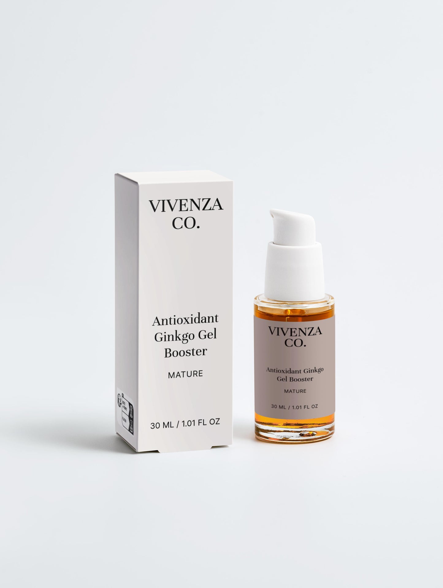 VIVENZA CO Antioxidant Ginkgo Gel Booster, Lightweight Face & Body Gel Concentrate, 30 ml
