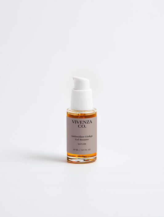 VIVENZA CO Antioxidant Ginkgo Gel Booster, Lightweight Face & Body Gel Concentrate, 30 ml