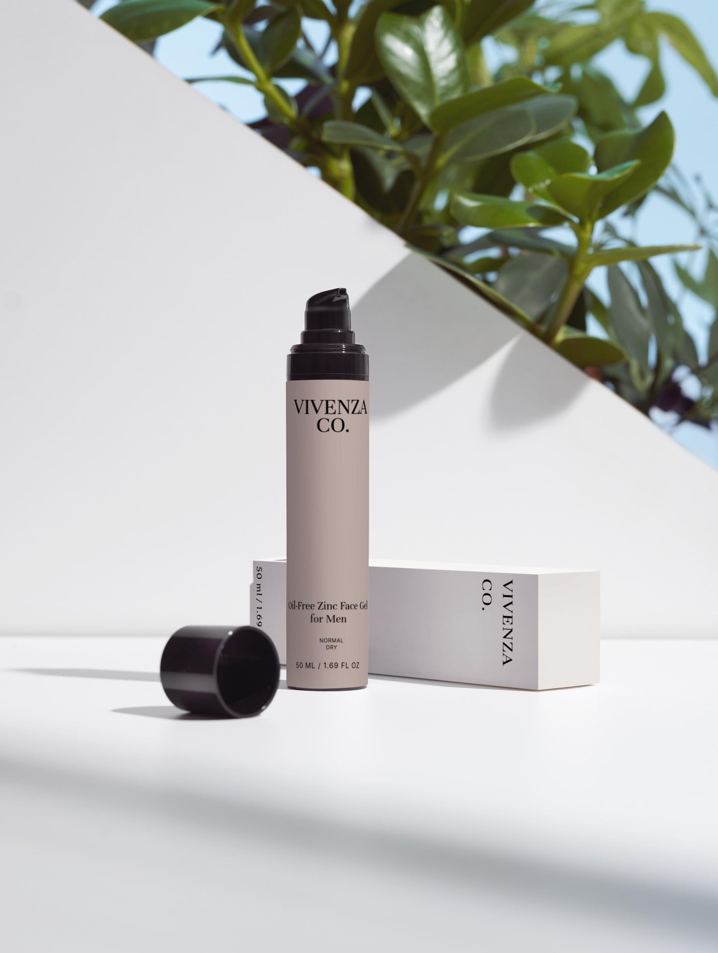 VIVENZA CO Oil-Free Zinc Face Gel – Lightweight Daily Moisturizer for Men