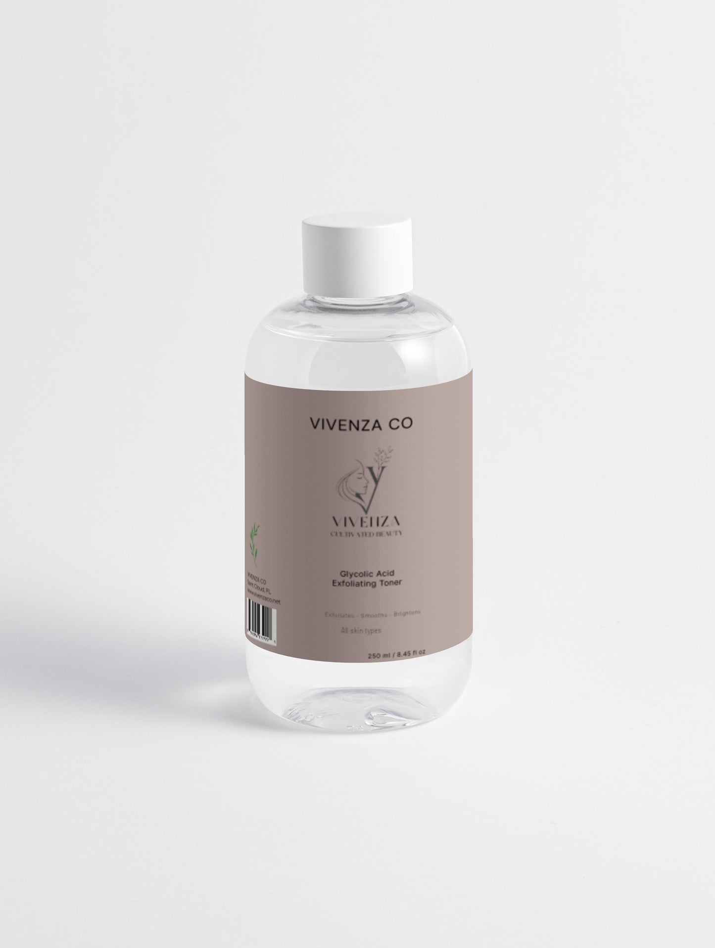 VIVENZA CO Glycolic Acid Toner – Lightweight Liquid Exfoliating Toner for Smoother-Looking Skin